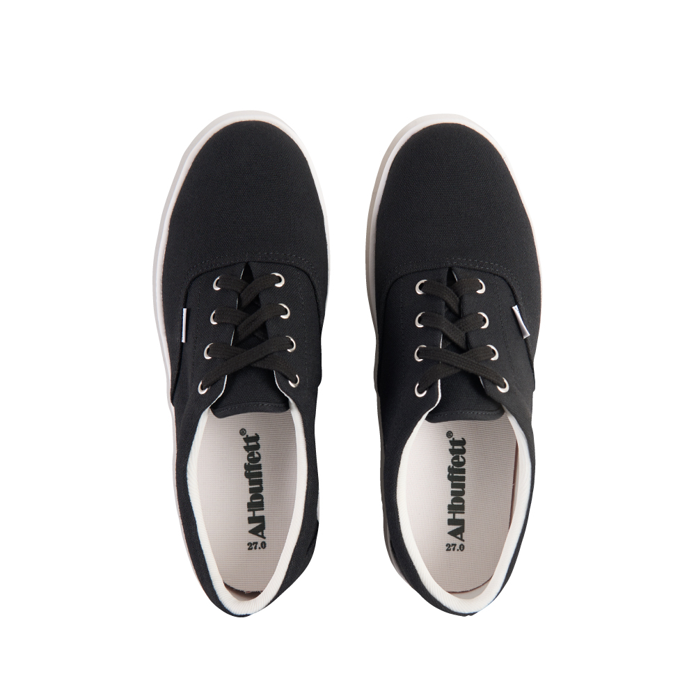 【AH-26 防潑水帆布鞋-黑/白】 
